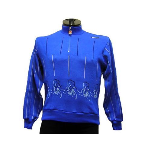 Aprica Vintage Italian Wool Blend Sweater Blue by Santini